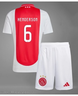 Günstige Ajax Jordan Henderson #6 Heimtrikotsatz Kinder 2024-25 Kurzarm (+ Kurze Hosen)